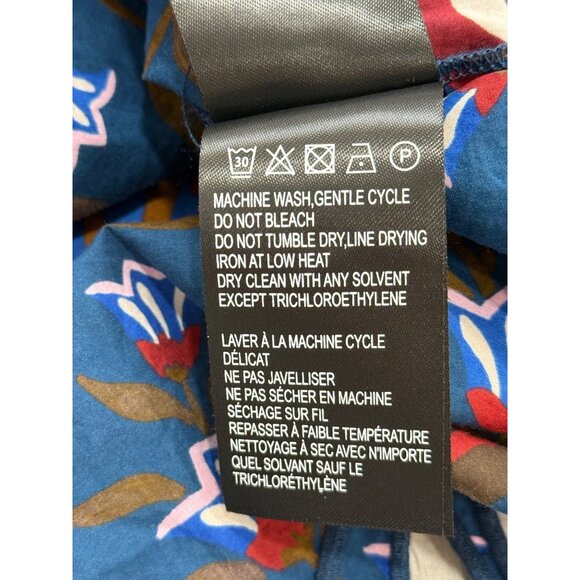 Farm Rio Anthropologie Cutwork Blouse Scalloped-Hem Balloon-Sleeve Top Women XXS - Picture 9 of 9